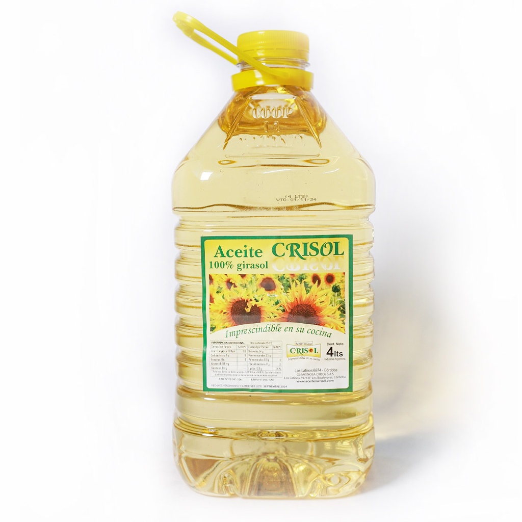 Aceite de girasol - El Cortijo x 4 l 